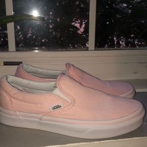 Pink slip-on vans